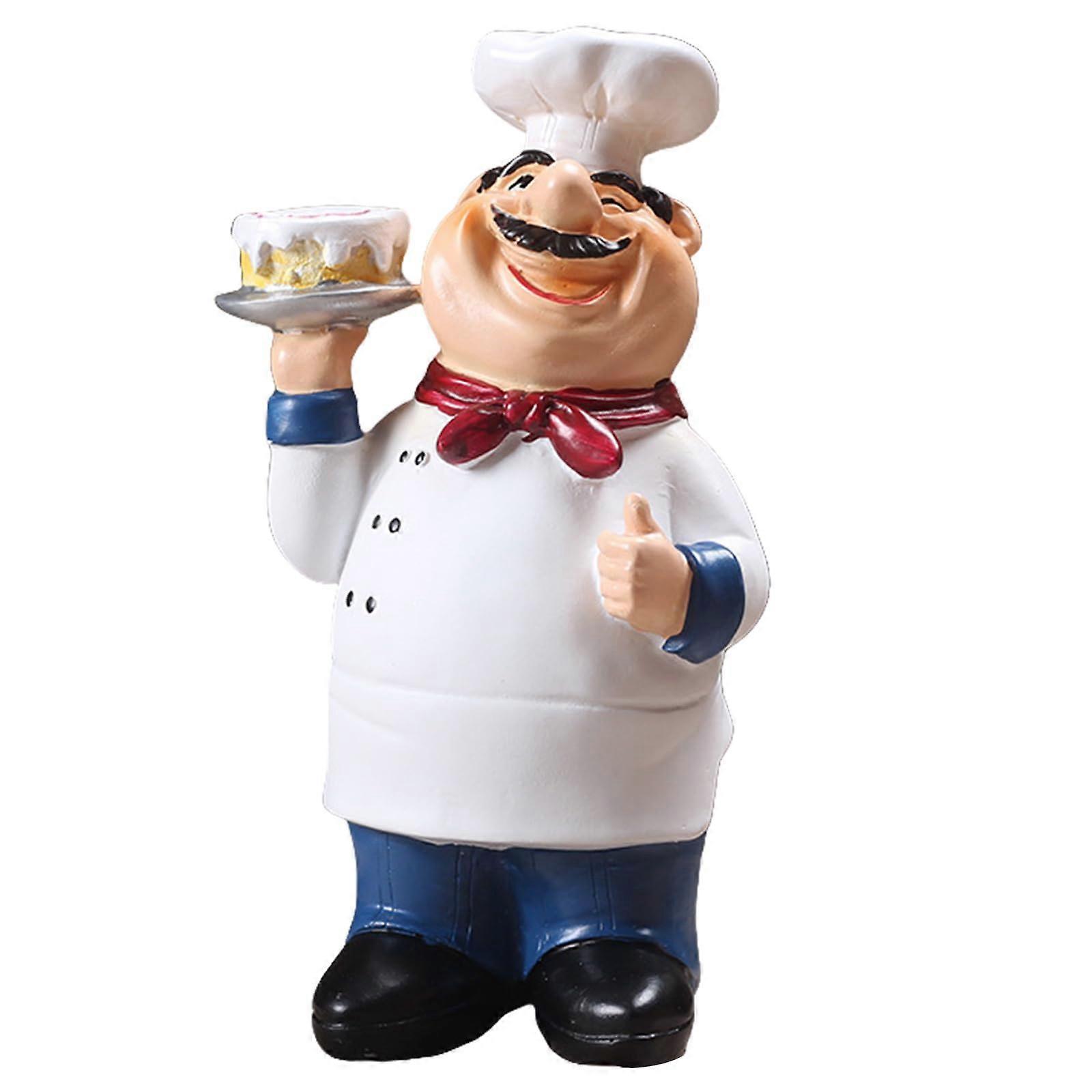 Creative Resin Cooking Figure Decoration Ornament for Kitchen Restaurant Display
