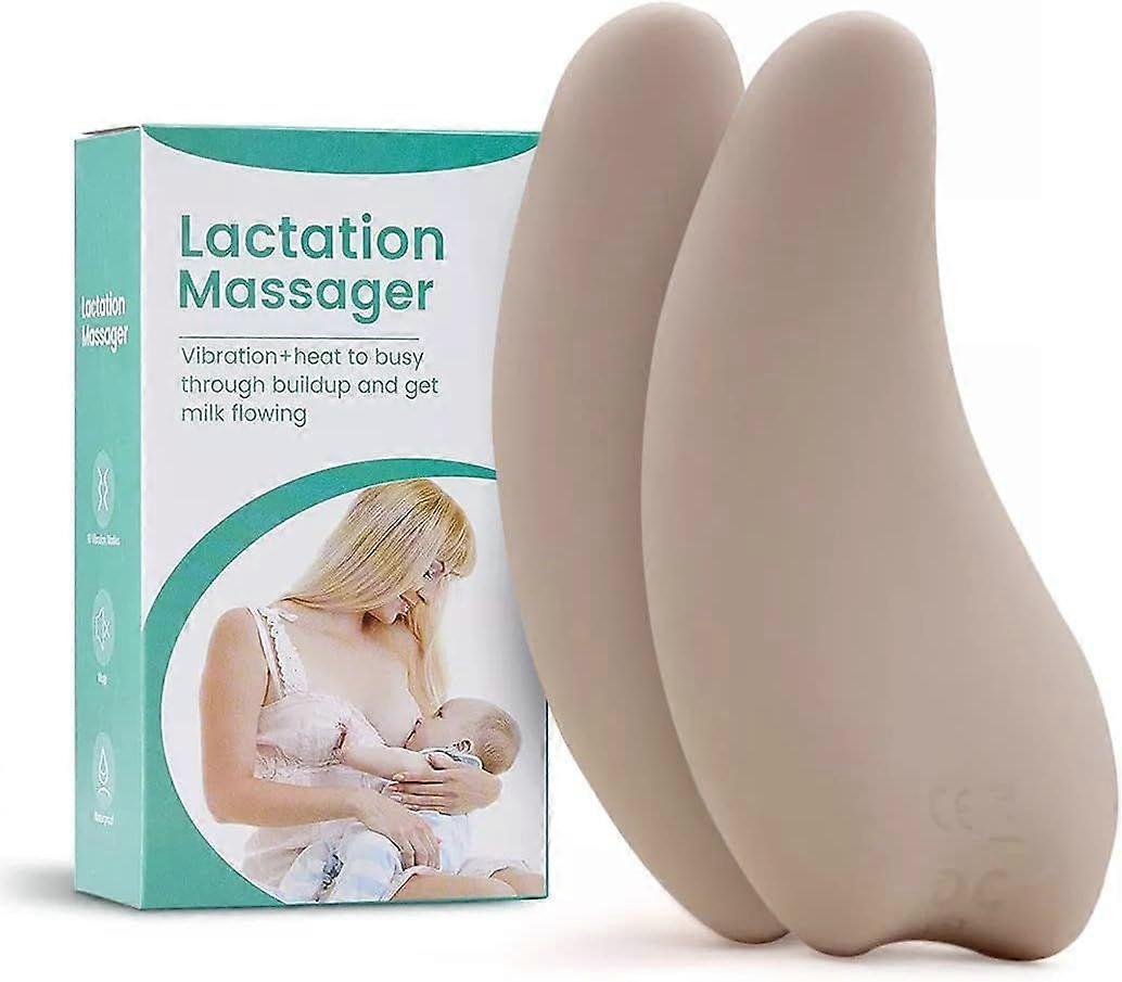 (2 Pack) Double Lactation Massager Warming for Breastfeeding, Pumping, Heat &