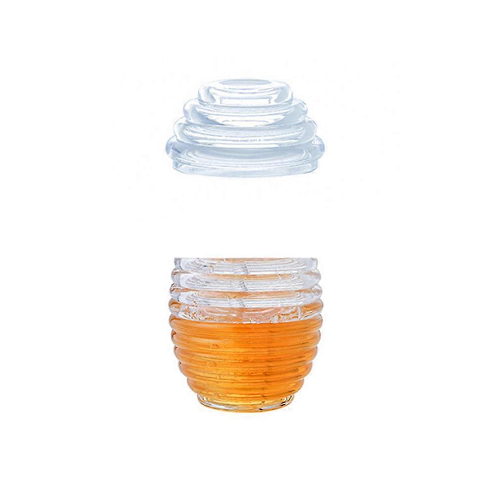 Beehive Shaped Clear Set With Dipper And Lid For Home Kitchen Use 200ml Acrylic Storage