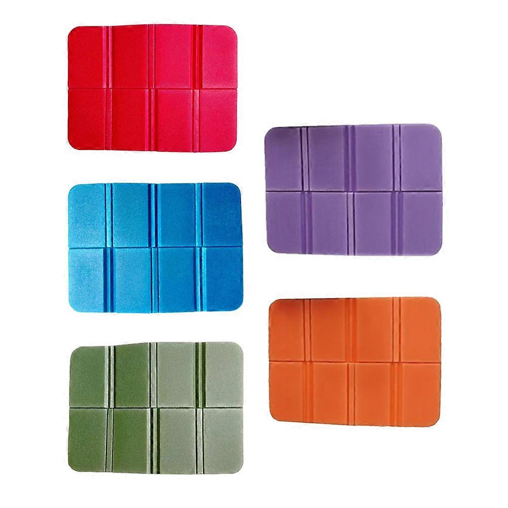 Waterproof Camping Sit Mat Foldable Xpe Picnic Mat Small Pad for Travel Outdoor Activities Rectangular Shape Red Color 5 Pcs