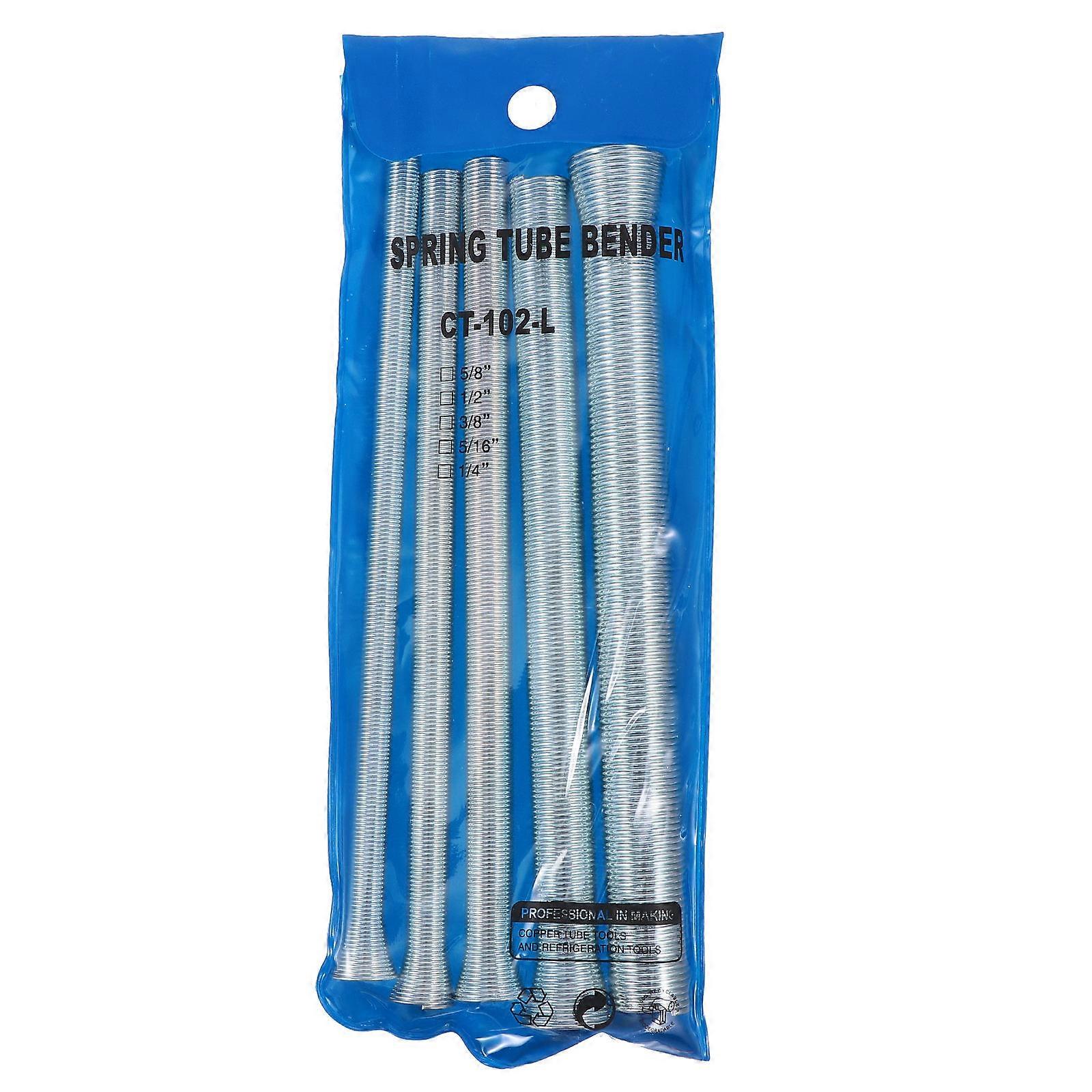 Steel Tubing Bender Durable Benders Refrigeration Tools Maintenance Tools Silver 21X2cm Bending Copper Tubes 5Pcs