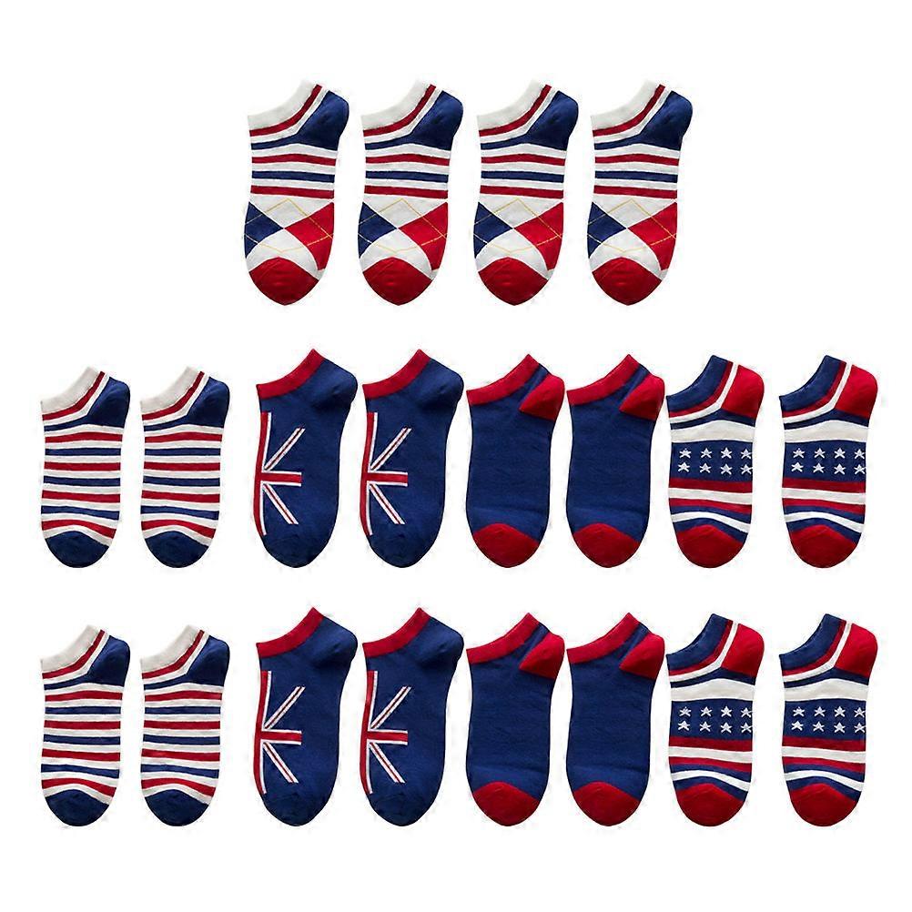 جوارب قارب الرجال الجوارب المنخفضة قطع الفم تنفس الجوارب للنشاط في الهواء الطلق لون متنوع 10Pairs