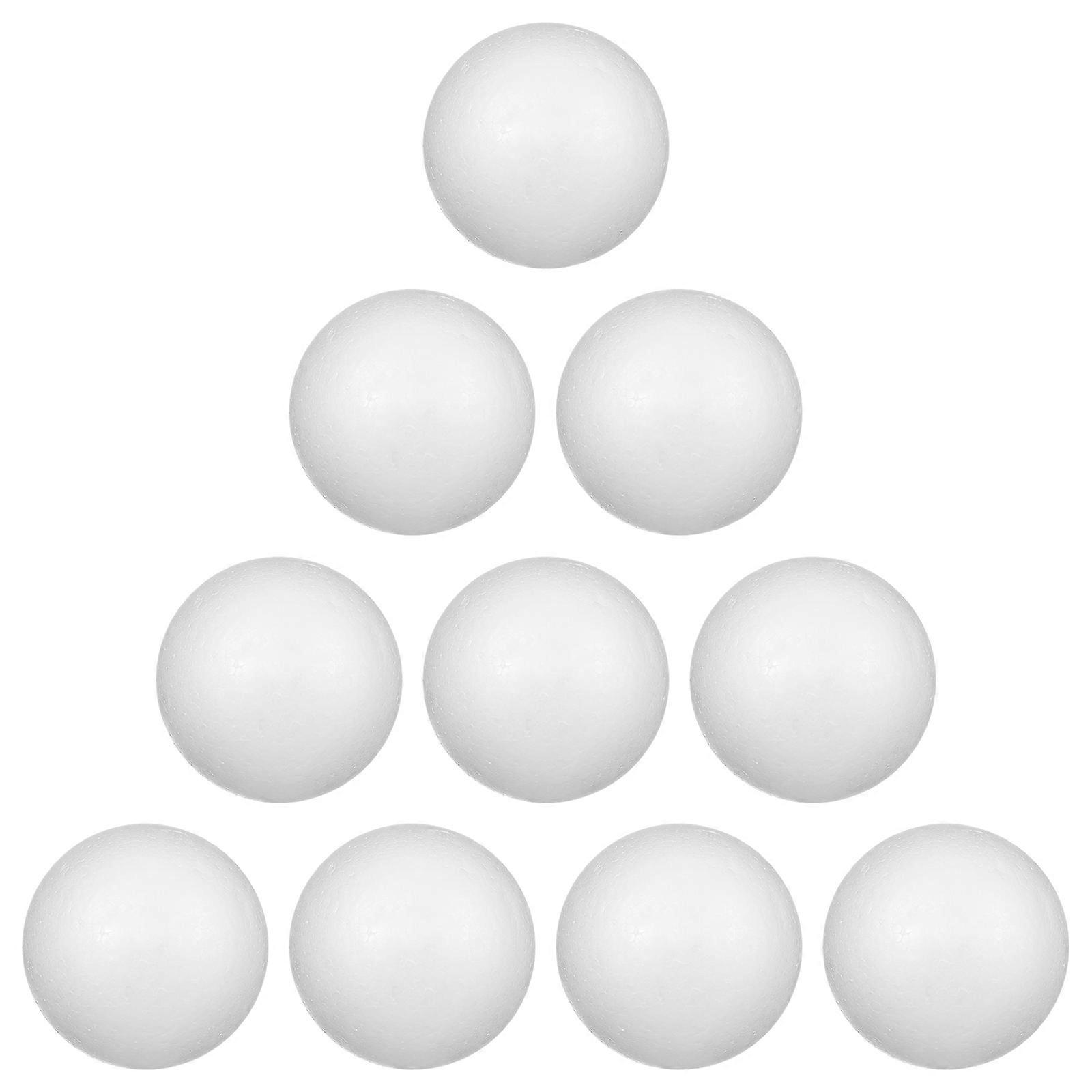 Balls For Crafts Christmas Polystyrene Balls Solid Polystyrene Spheres White 6cm Molecular Model Making 10Pcs