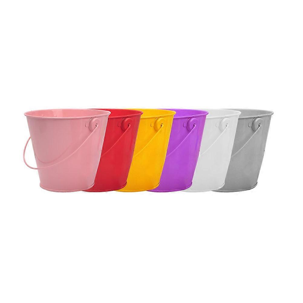 Mini Tin Buckets 鈥?Storage Container For Corporate Events Red x 5.5 x 6 Cm 6Pcs