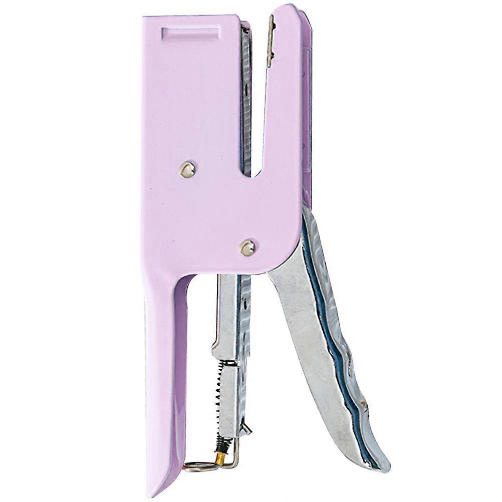 Pink Stapler Heavy Duty Office Practical Hand Stapler For Home Use Purple Metal Paper Stapling 1Pack