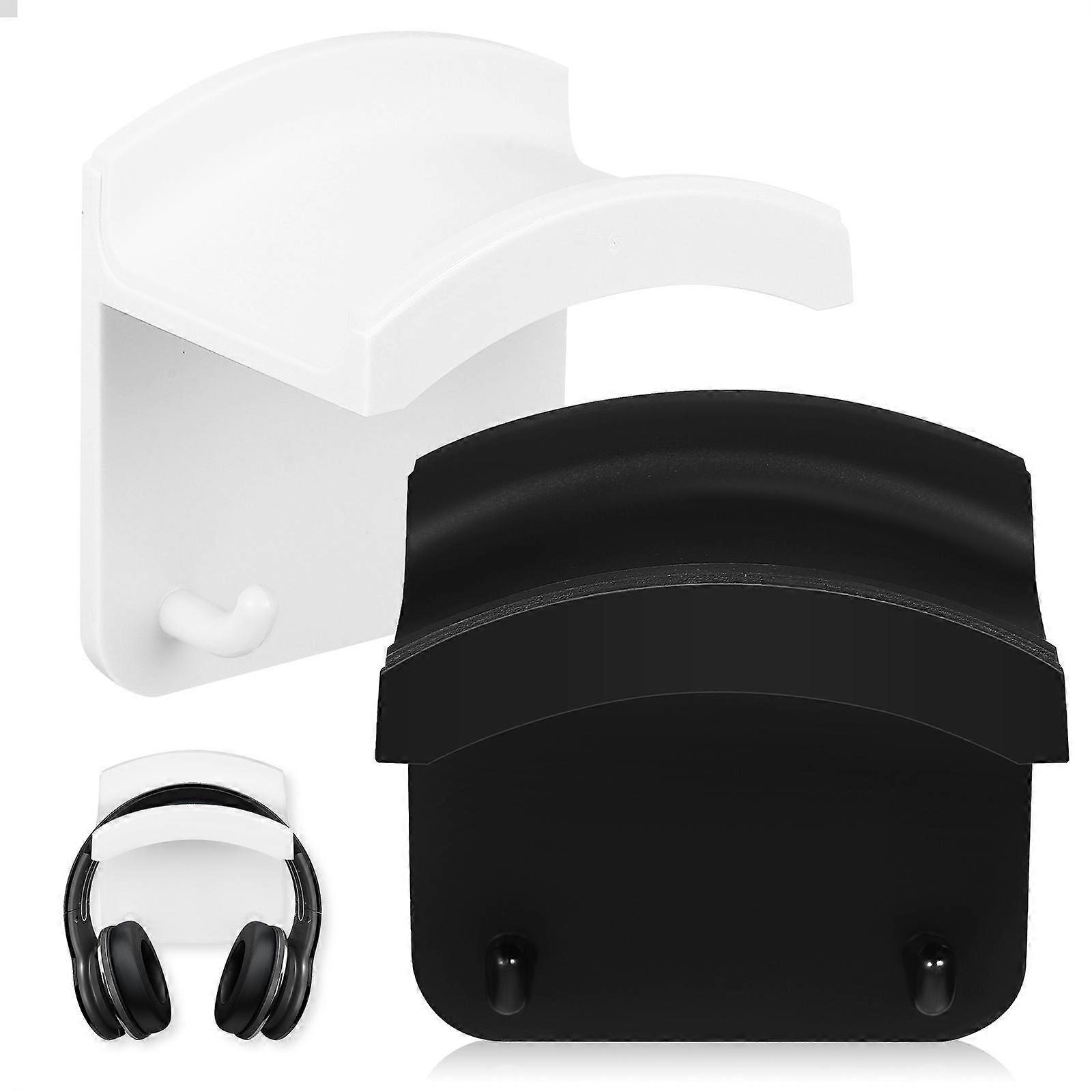 Headset Holder 2Pcs Assorted Color ABS with Dual-Purpose Hooks and Strong Adhesive for Storage