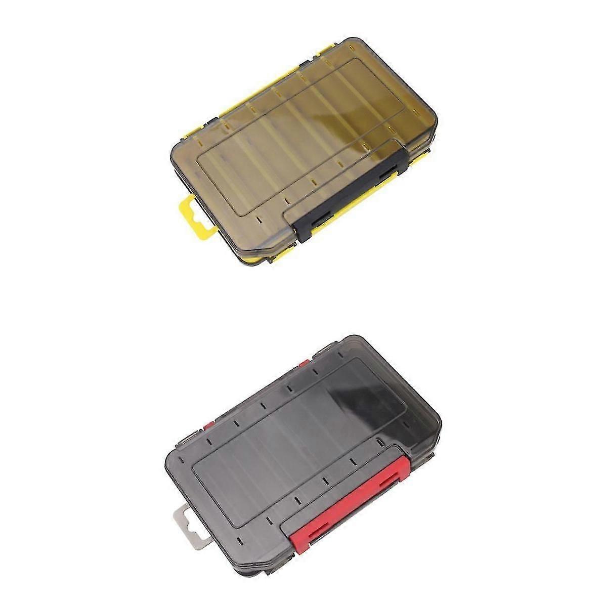 2pcs Squid Jig Box Both Side Storage Lure Case Holder 12 Compartments