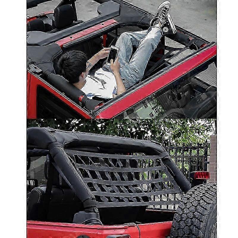 1pcs Car Multi-function Net Pocket Insulation Curtain Hammock Top Soft Cover Rest Bed Hammock For Jeep Wrangler JK 07-18 2025
