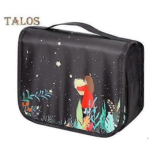 Toiletry Bag Smooth Zipper Sorting Floral Print Durable Hanging Bathroom Thickened Wash Bag for Women