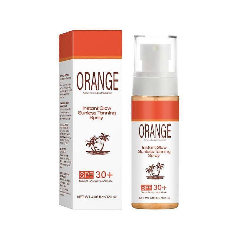 بخاخ واقي من الشمس Orange SPF 30 ، بخاخ تسمير مشمس فوري ، زيت تسمير ذاتي مع عامل حماية من الشمس ، بخاخ غسول اسمرار ، تحقيق إشراق ذهبي
