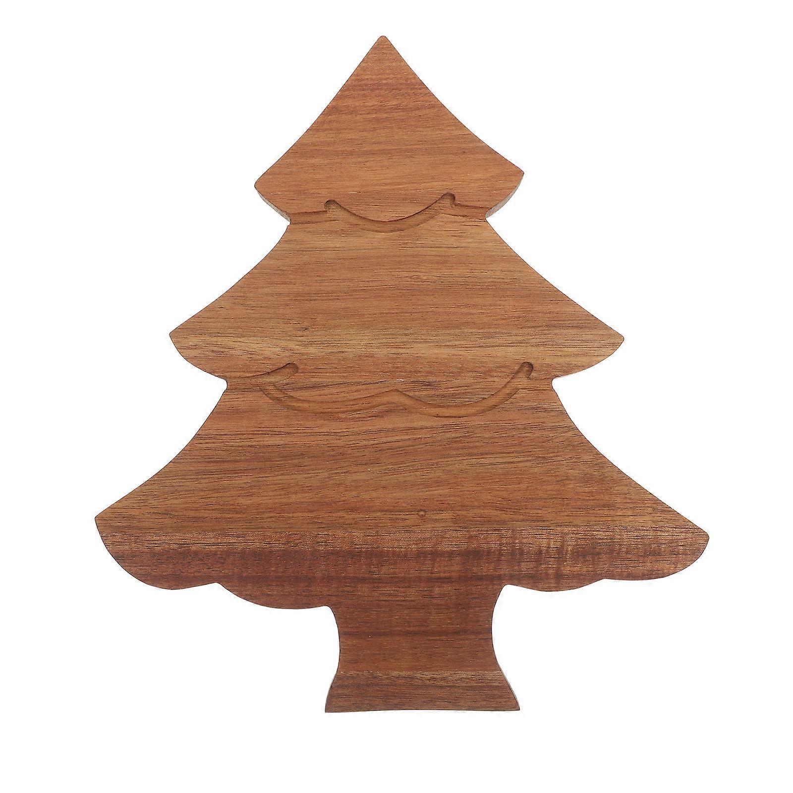 Holiday Charcuterie Boards Christmas Tree Tray For Home Users Cutting Fruits Treated for Extra Durability Chocolate 1Pack