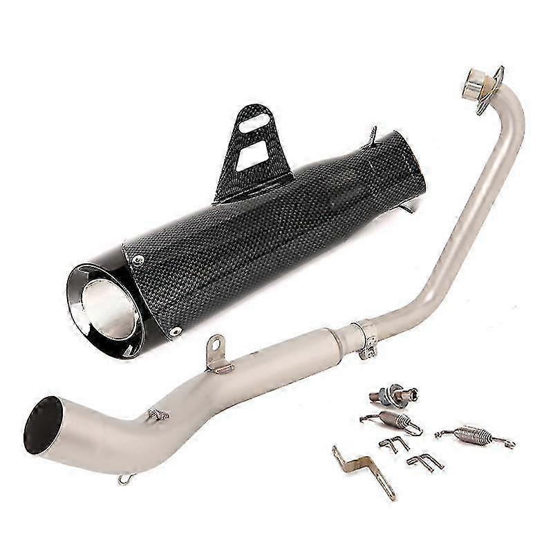 Exhaust System Header Mid Link Pipe Muffler for Zontes ZT125 U1 ZT125 G1 21-22 Motorcycle Slip On Without DB Killer