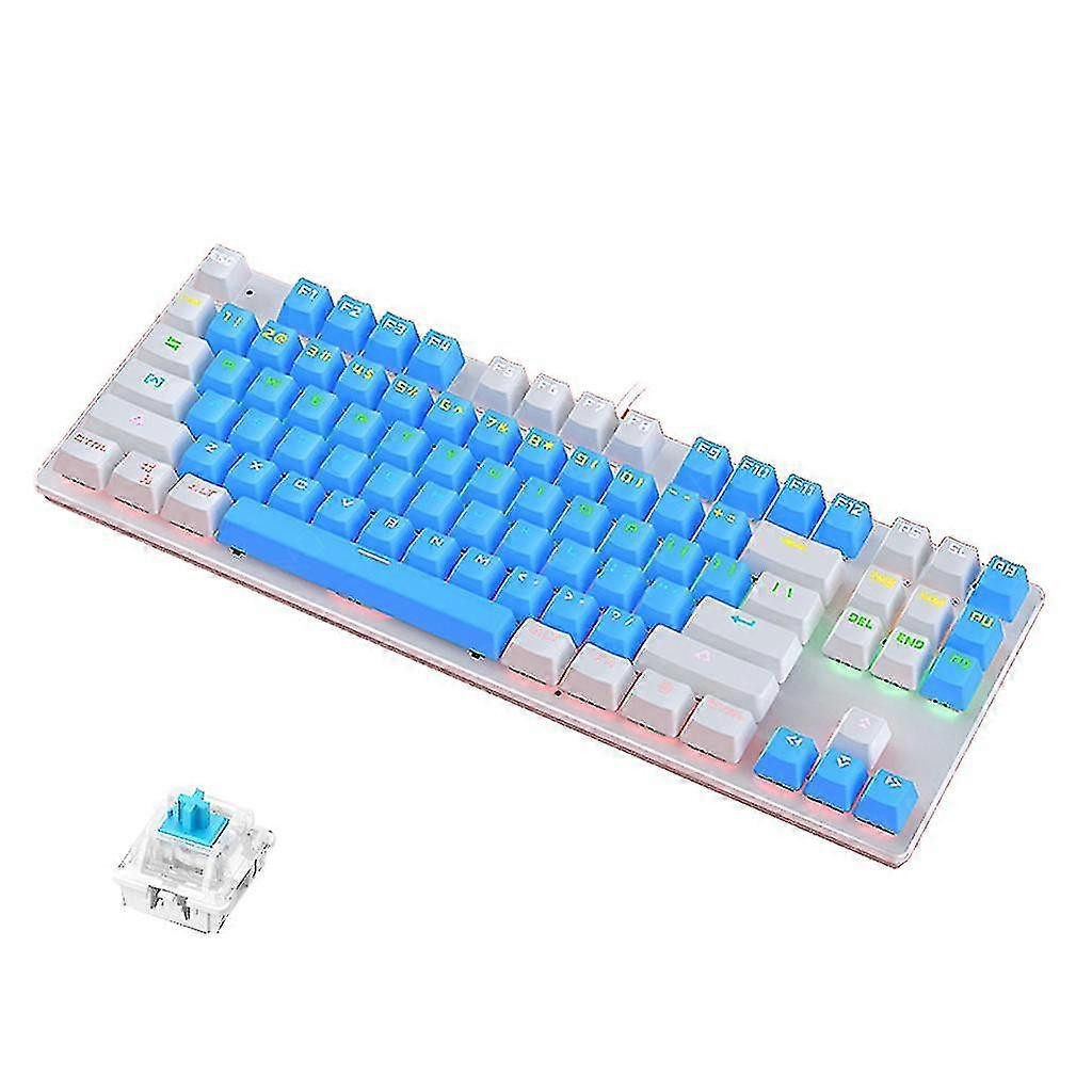 Mechanical Gaming Keyboard 87 Keys Blue Switch Anti-ghosting RGB Breath