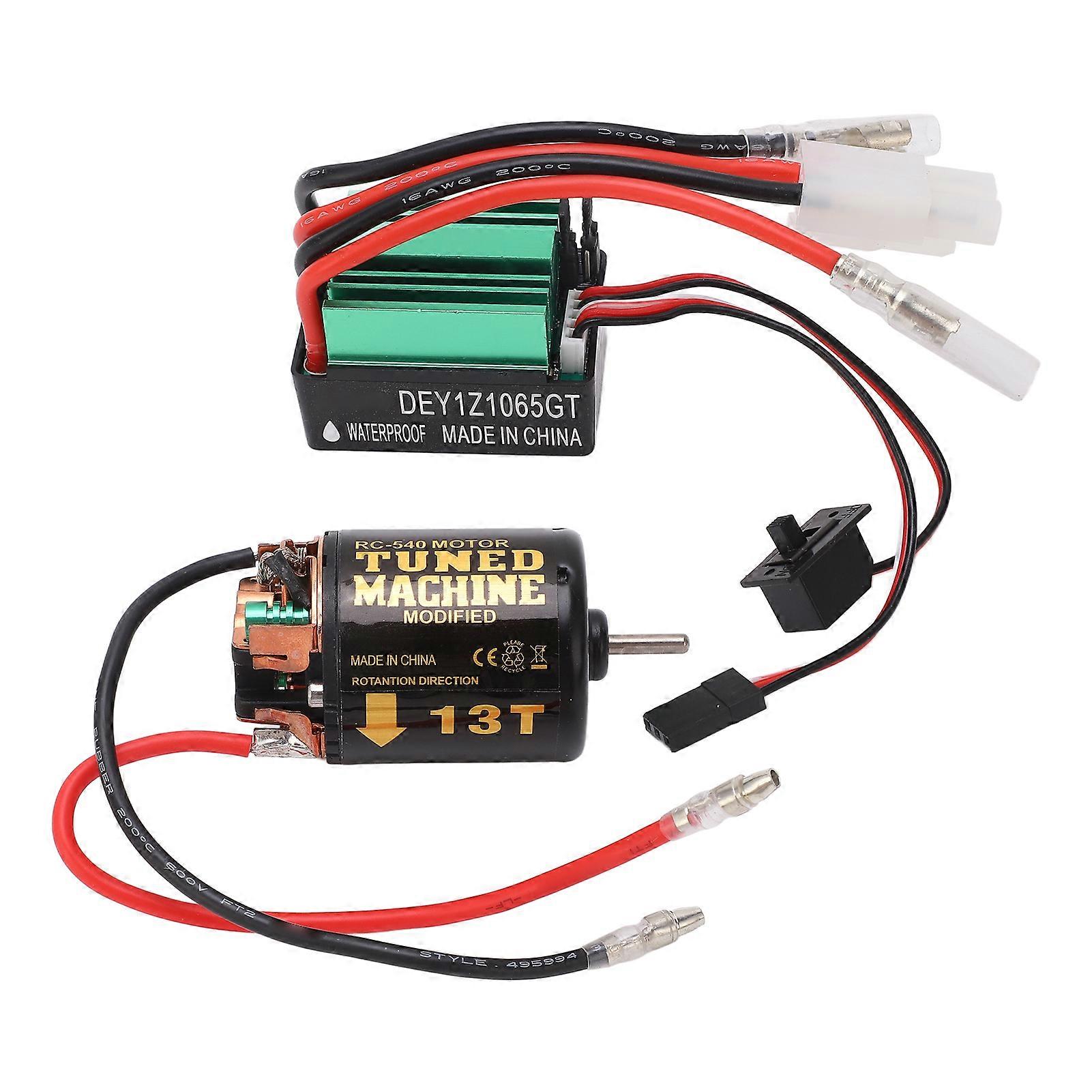 Brushed Motor ESC Combo 540 Brushed Motor with 65A Brushed ESC for Axial for Scx10 90046 for Traxxas for Tamiya