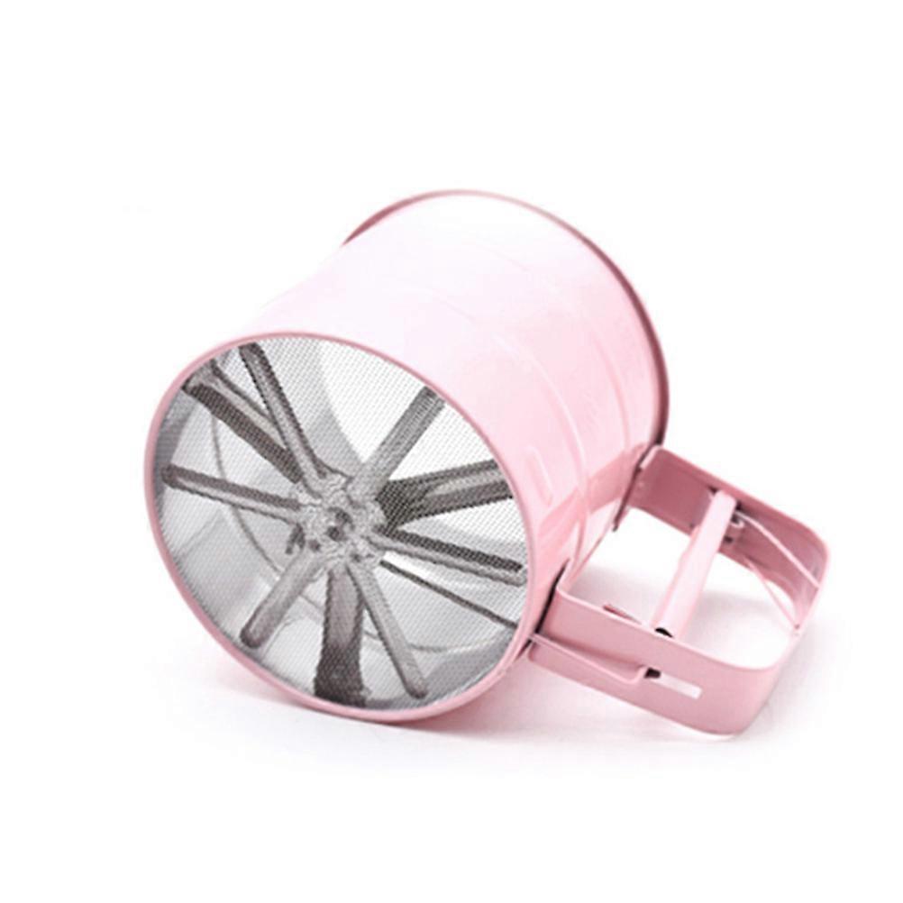 Flour Sifter for Sourdough Bread Handheld Flour Sifter Cup Pink Prevent Clumping Home Users