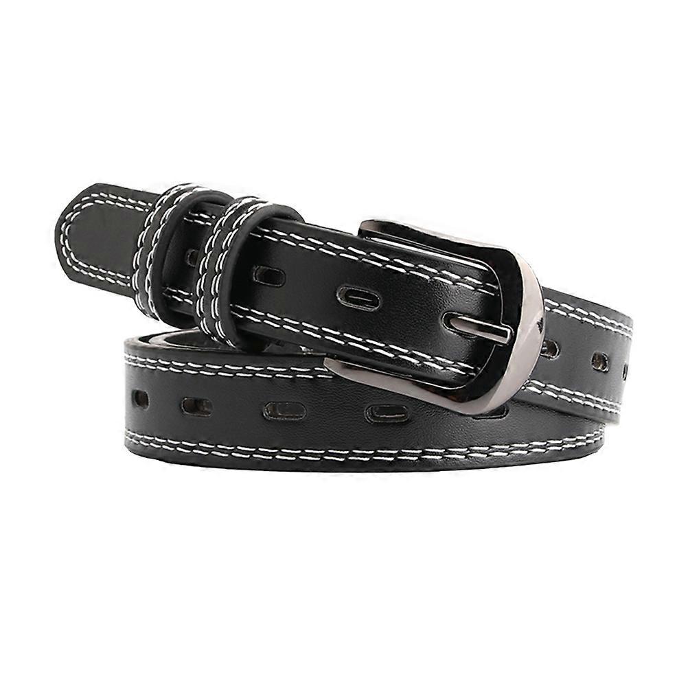 Women Belt For Jeans Fixed Waist Belt Fashionable Casual Everyday Wear Rectangular Shape Black 41.3x0.9x0.2in 1Set
