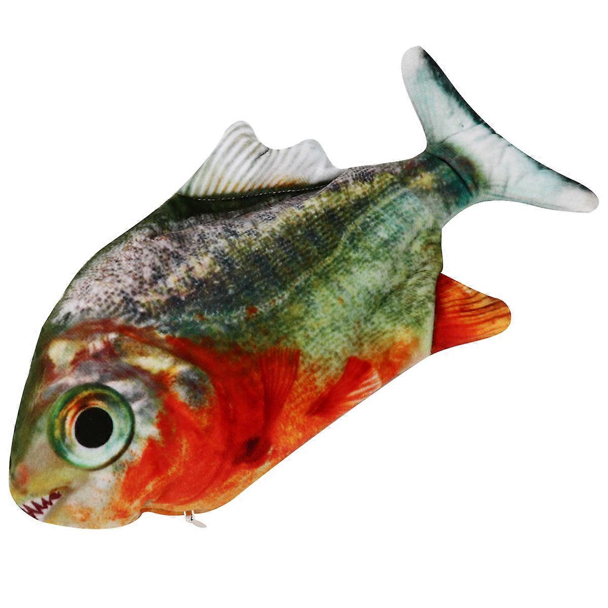 USB Chargeable Artificial Fish Jumping Toy For Pet Entertainment Cat Toy Fish Shape 28X14CM 1Set