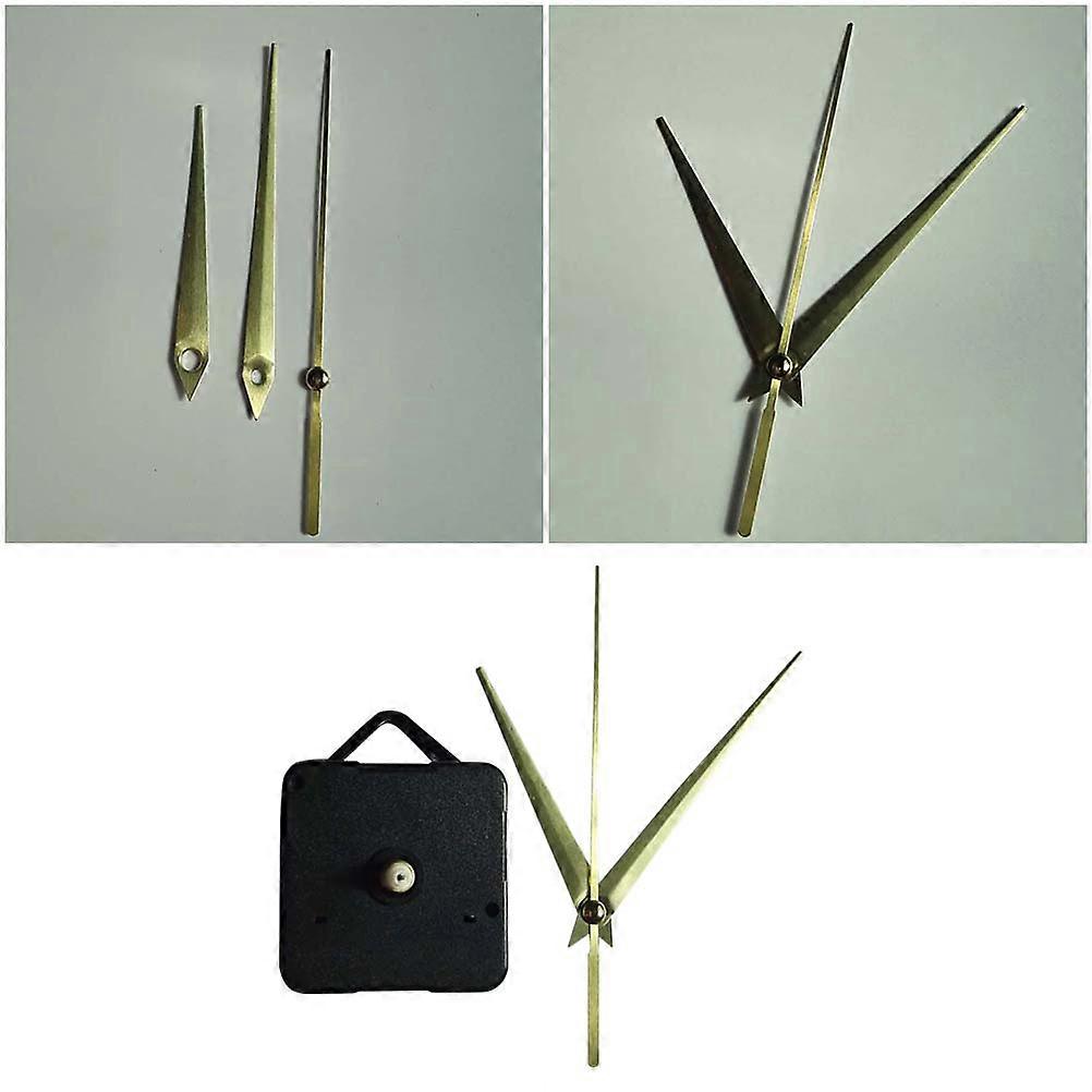 Golden Silent Wall Clock Movement Kit with Shaft – High Precision Mute Mechanism, Includes 1 Movement Core and for Frameless Clocks – DIY Accessory