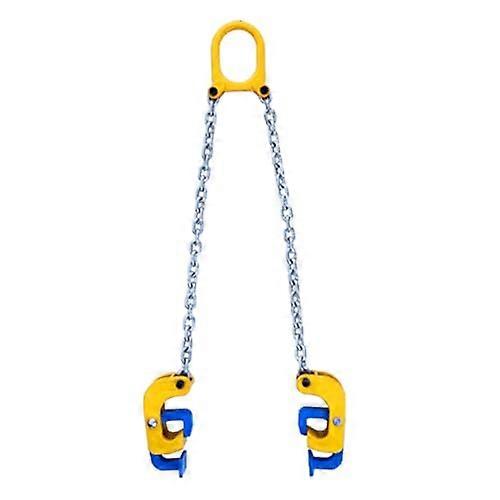 Industrial Drum Lifting Clamp for Crane Forklift Hoist 997.9 kg Capacity with 2 Wide Hooks Chains