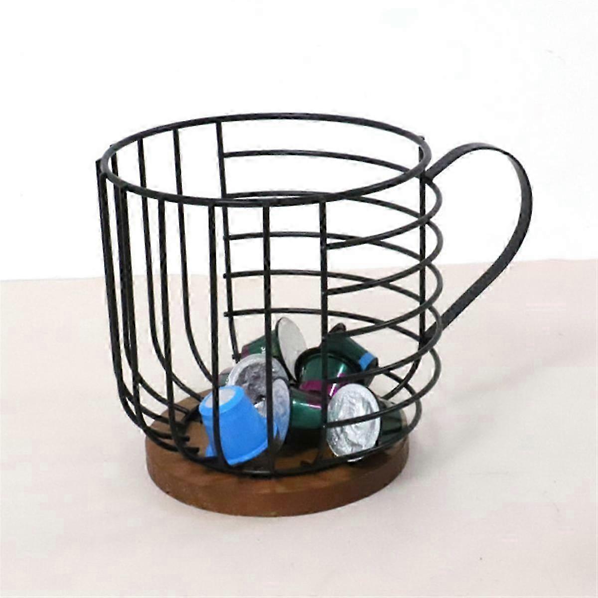 Round Wooden Coffee Filter Container with Lid for Storage