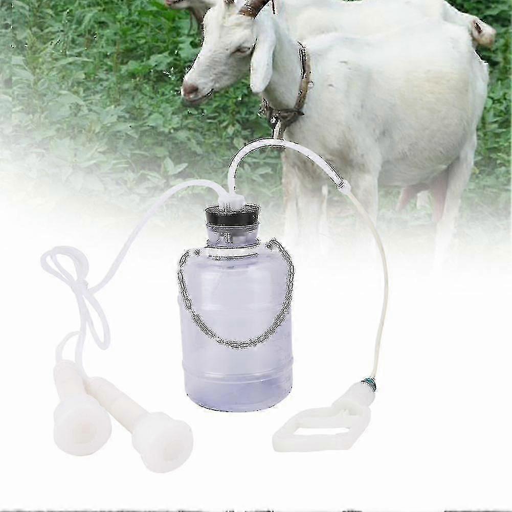 3L Portable Manual Milking Machine for Goats Sheep and Cows with Gentle Suction and Strong Vacuum Power Complete Kit