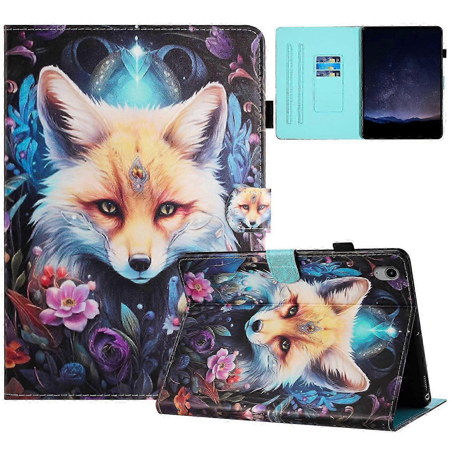 Case Pattern Printing Full Protection PU Leather Stand Cover for Tablets