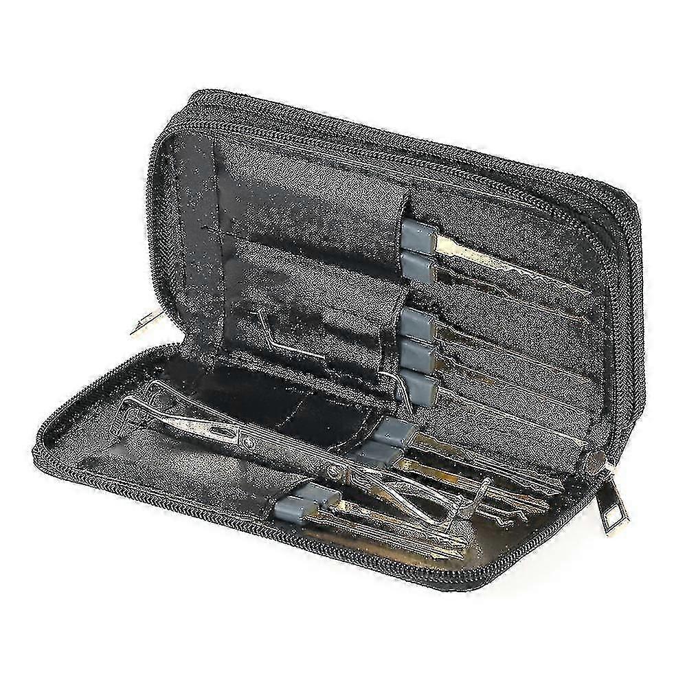 24pcs Professional Lock Picking Tools Set Practice Kit With Leather Case For Beginners