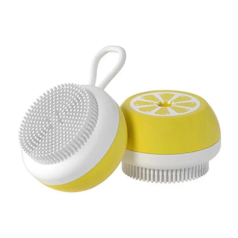 Pet shower brush for grooming, massage, and bathing essentials, portable and lightweight.