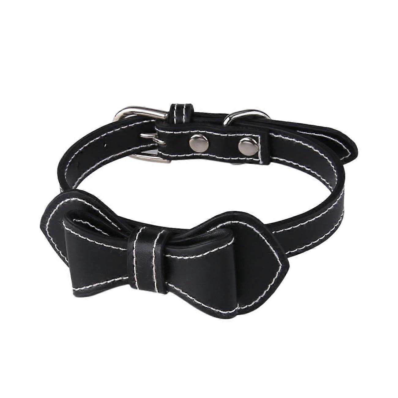 Cat Bow Knot Collar for Pets, Adjustable PU Fashion Accessory for Special Occasions, Stylish Design, Various Sizes