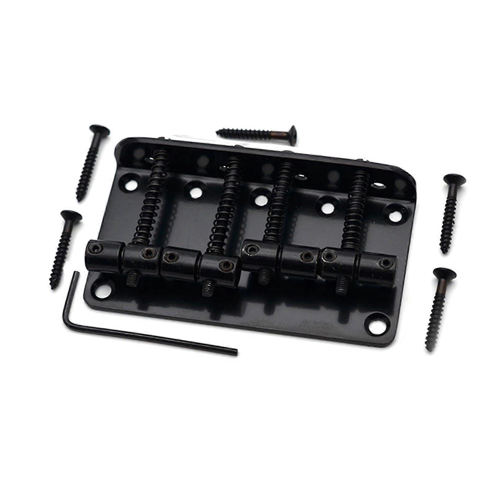 4string bass bridge, 4string, vintage bass bridge for 4 strings, electric bass guitar, 2 color options black.