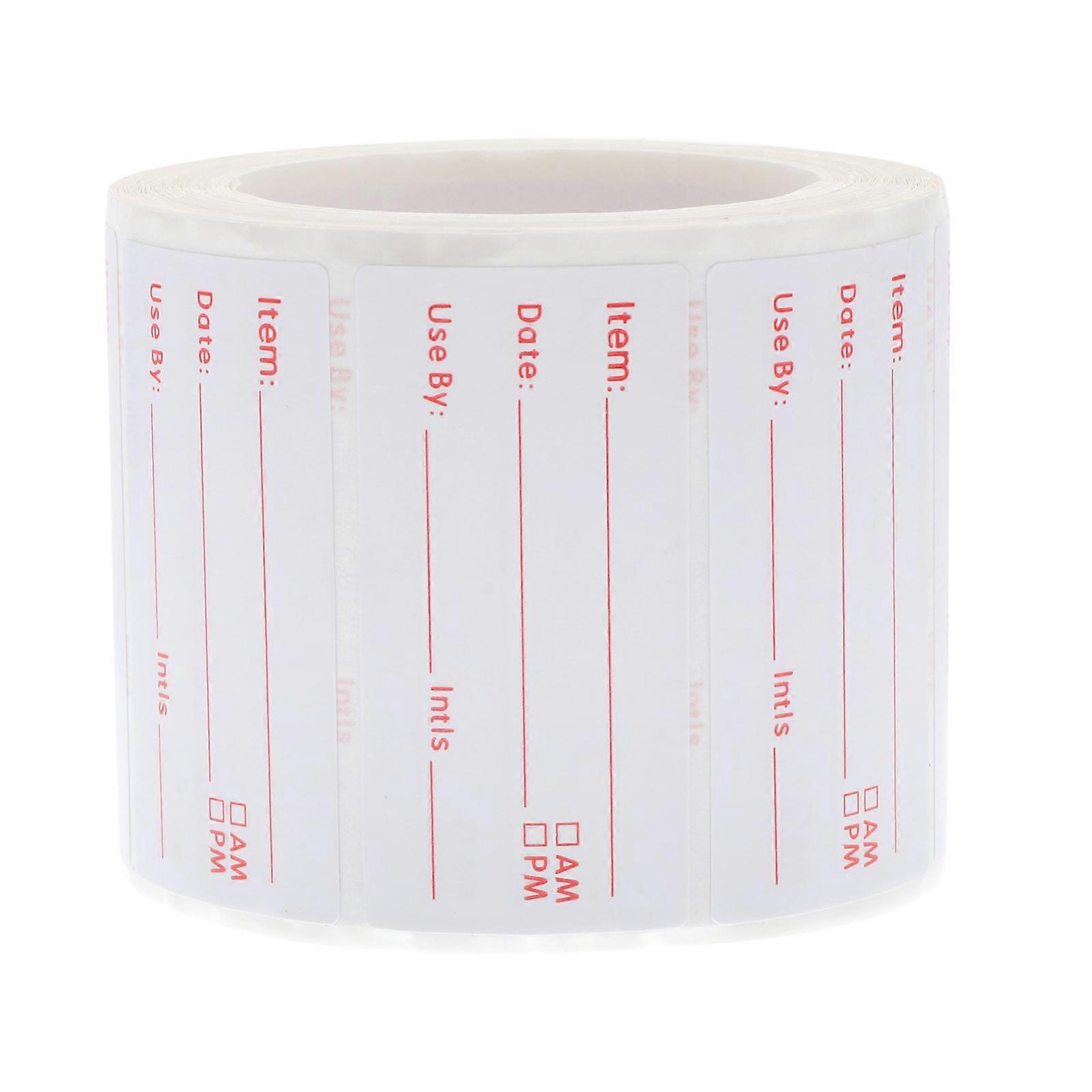 1 Roll of 500 English Record Date Stickers Food Label Stickers for Kitchen