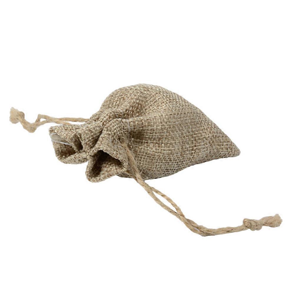 Drawstring Favor Pouches Burlap Bags Party Favor 10x14cm Khaki 10Pack