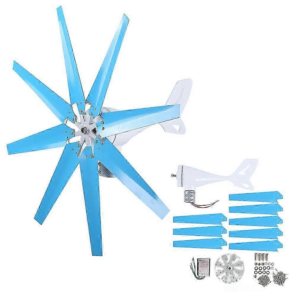 Wind Generator Kit Horizontal 8 Blades with Controller for Street Lights NE200S9 200WDC12V
