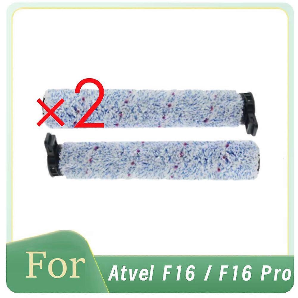 Main Roller Brushes Replacement for Atvel F16 / F16 Pro Sweeper Accessories Enhanced Cleaning Efficiency 2 Pcs