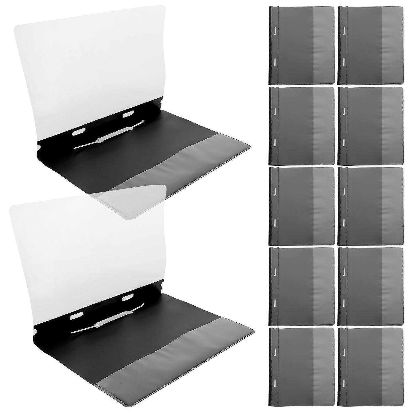 Plastic File Folders Reusable Document Sleeves for Secure Binding – Easy Organization at Home Office School Use – 12pcs Convenient Document Storage