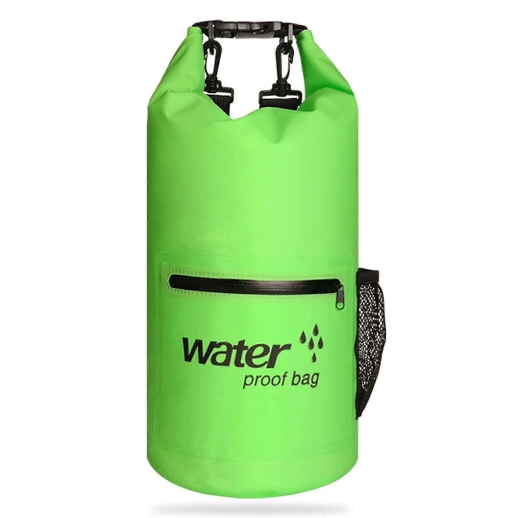 Waterproof Dry Bag 10L Adjustable Floating Lightweight Backpack For Kayaking Boating Camping Green