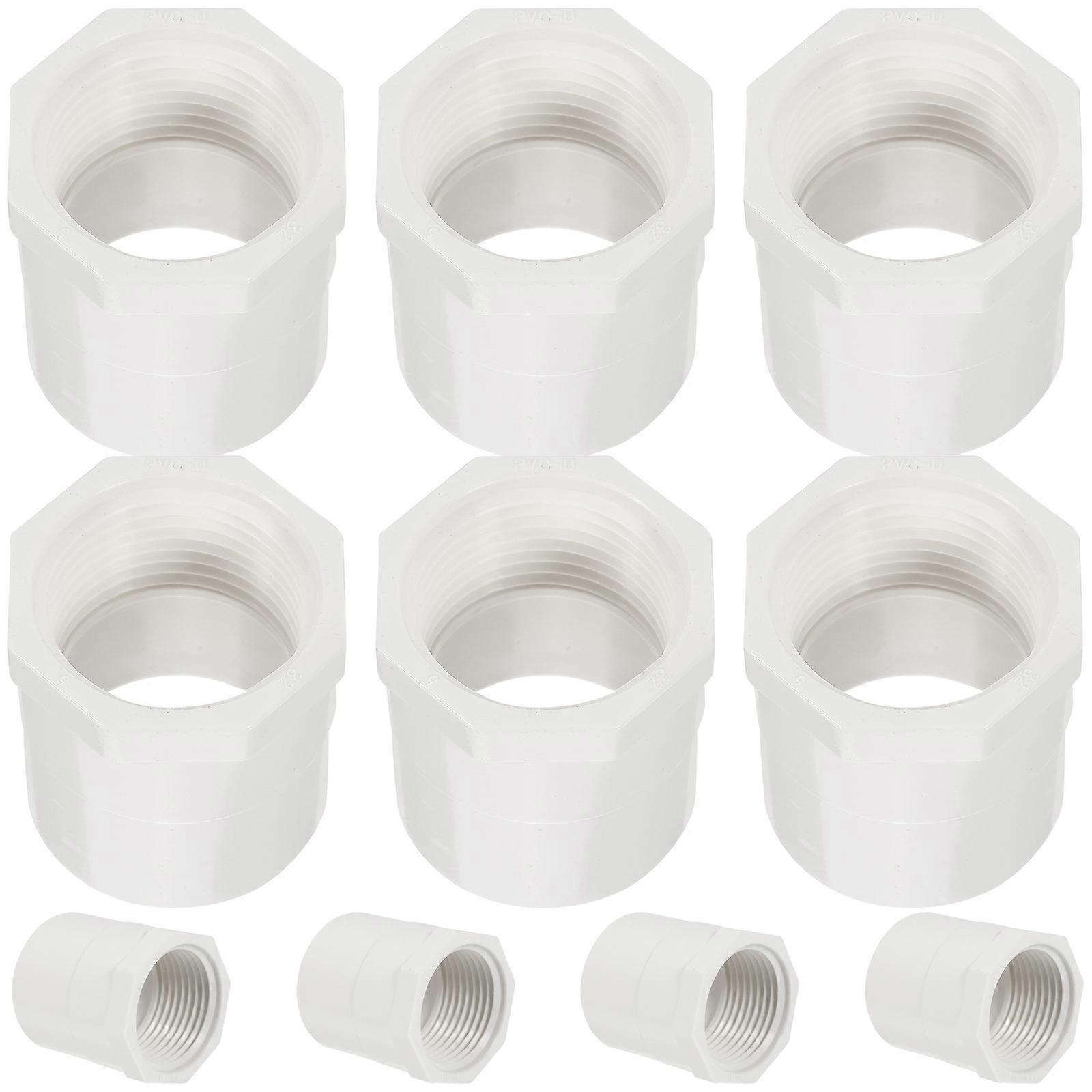 Adapter Fittings Water Pipe Adapter For Pool Products Cylindrical PVC 4.20X4.10X3.90CM Thread Design 10Pcs