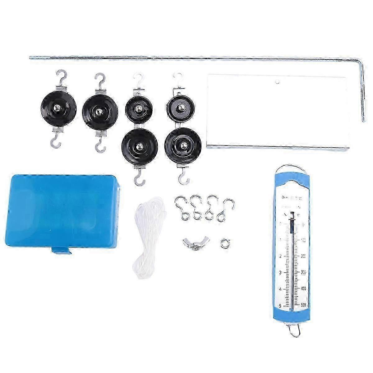 Spring Dynamometer nce Physics Experiments Spring Hook Code Mechanics of Machinery Pulley Block DS