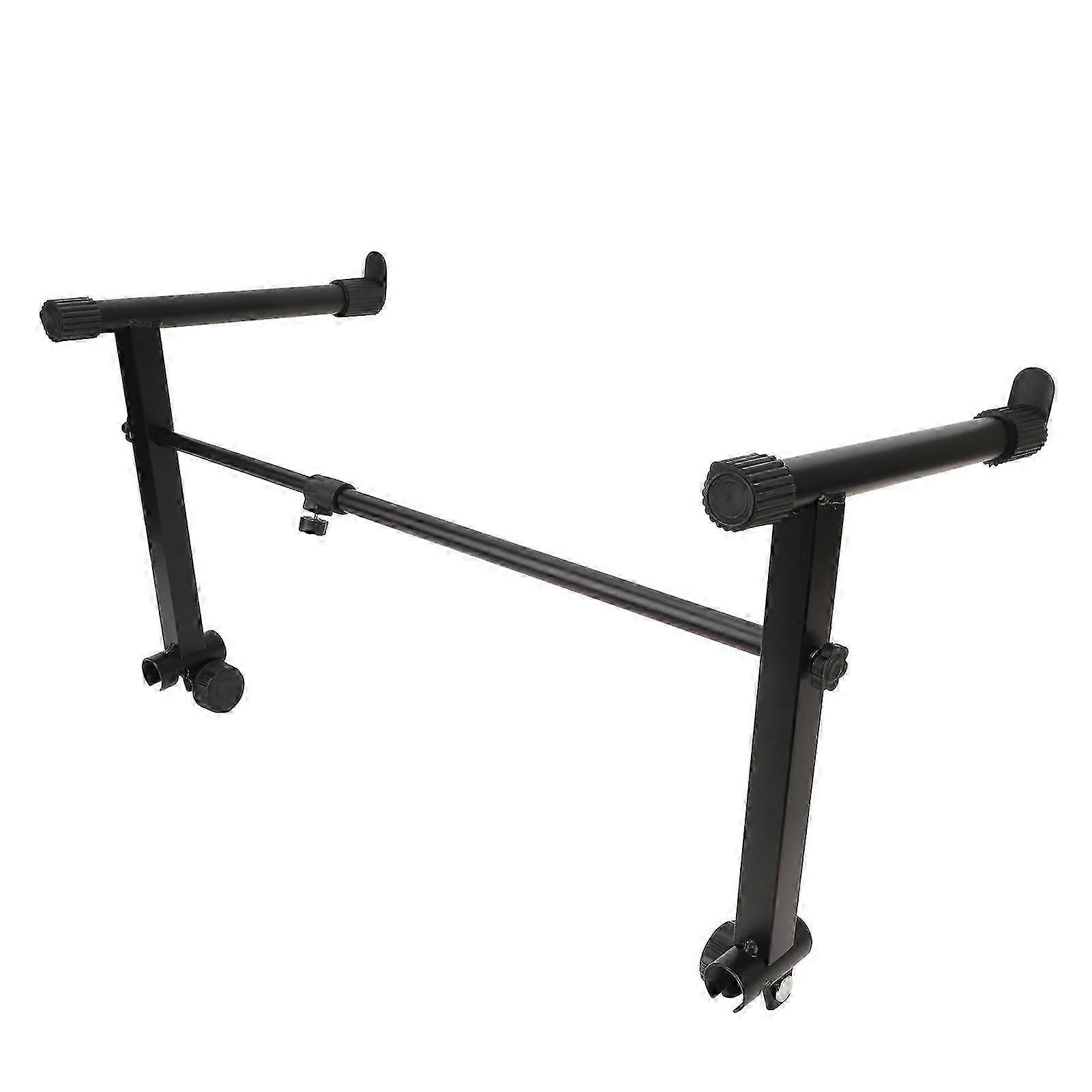 L-Shaped Keyboard Stand Extension Adapter for Electronic Piano - 2-Tier Riser with Width Adjustment 42-75cm for Enhanced Stability