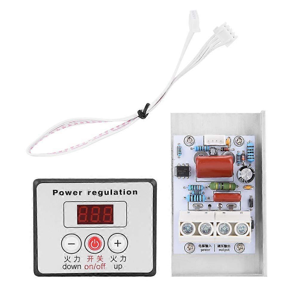 SCR Digital Regulator Electric Motor Speed Controller, Adjustable Speed Dimmer Thermostat for Router Fan Rheostat 110V 220V