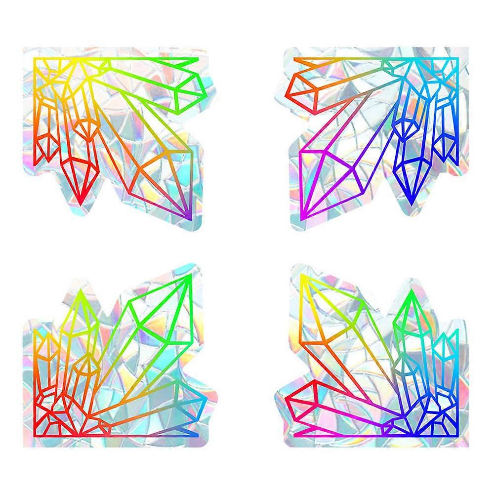 Assorted Color Electrostatic Stickers for Decoration Easy Pasting PVC Window Decals 4Pcs