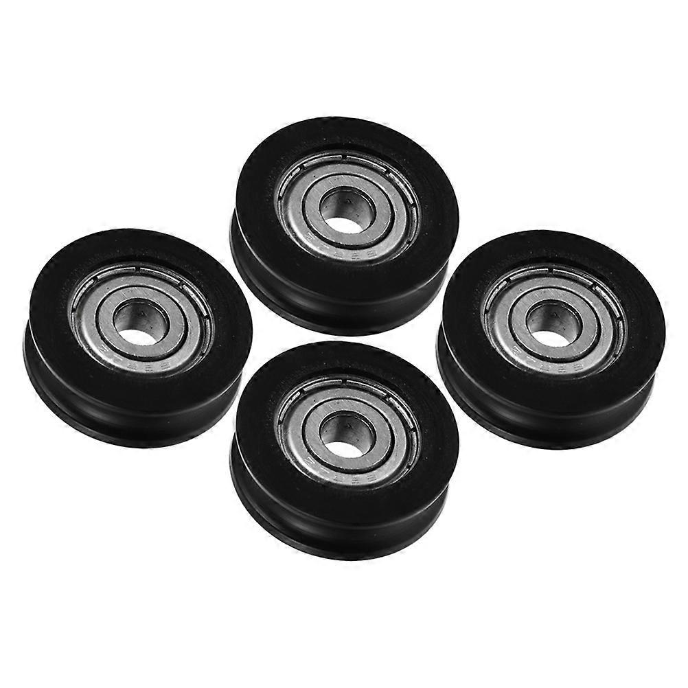 4pcs Nylon Guide Pulleys with Groove Rolling Bearings for Sliding Wardrobe Doors and Windows – High Durability and Quiet Operation for Home and