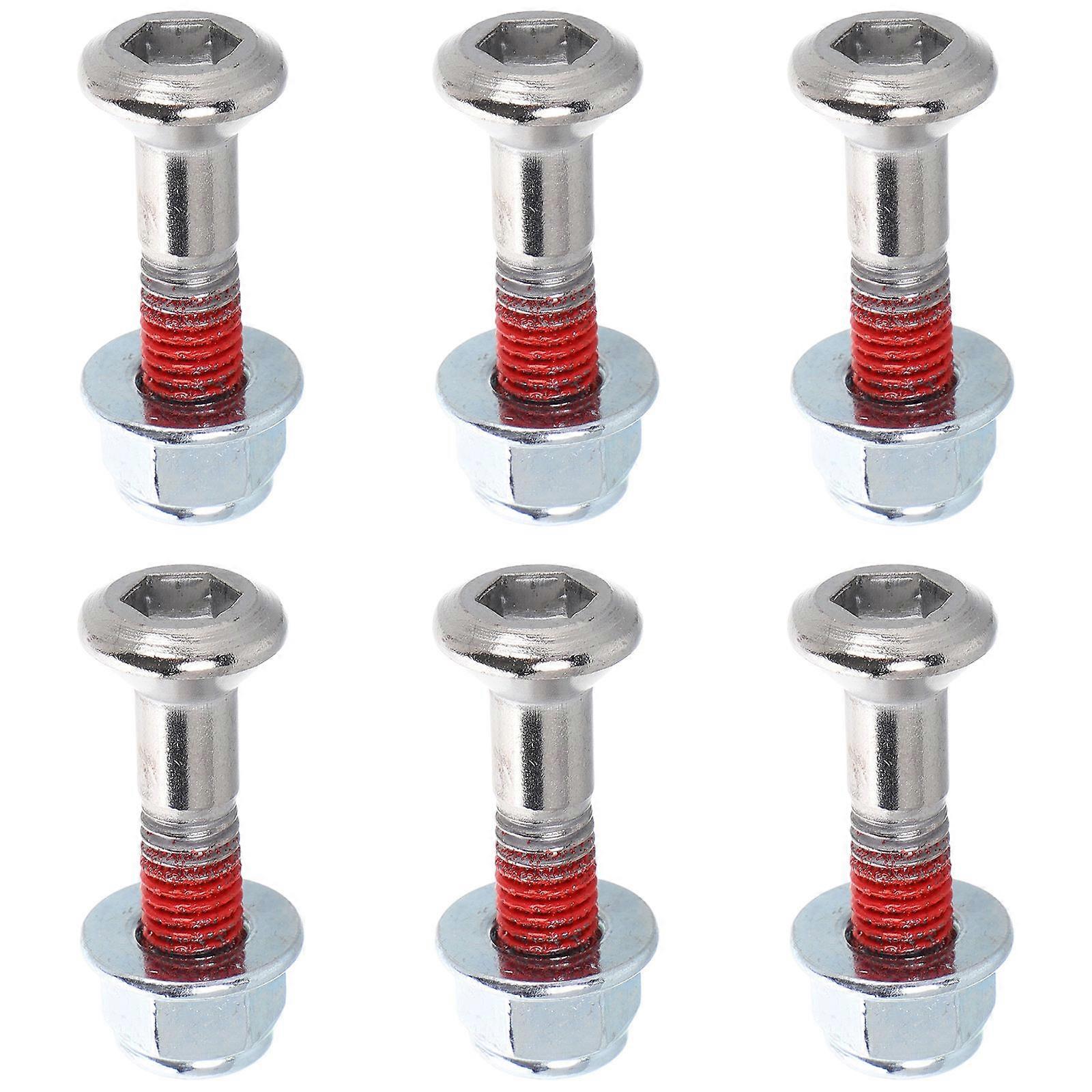Motorcycle Screws Sprocket Bolt And Nut Kit Chain Safety Installation Diy Enthusiasts 6Sets Silver