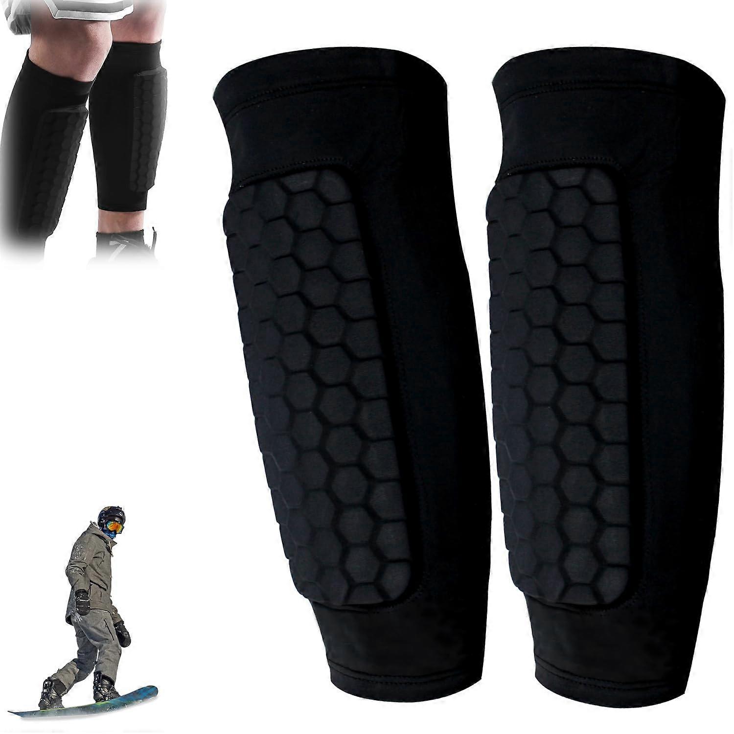 Football Shin Pads for Men, Shin Pads, Kickboxing, Ski, Boxing, Knee Pads, Football, Performance Shin Pads Adults with Padding, 1 Pair