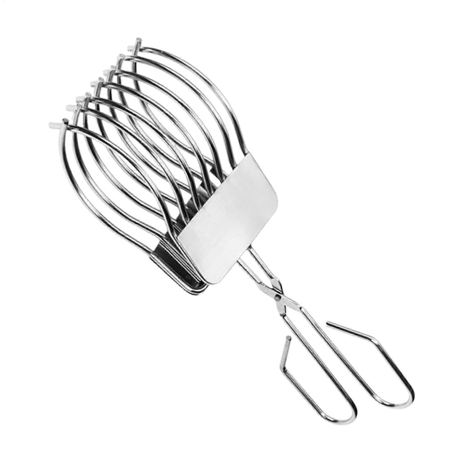 Onion cutter holder Grill tongs for meat Stainless steel tomato holder with clamping function Kitchen helper for fruit BBQ preparation
