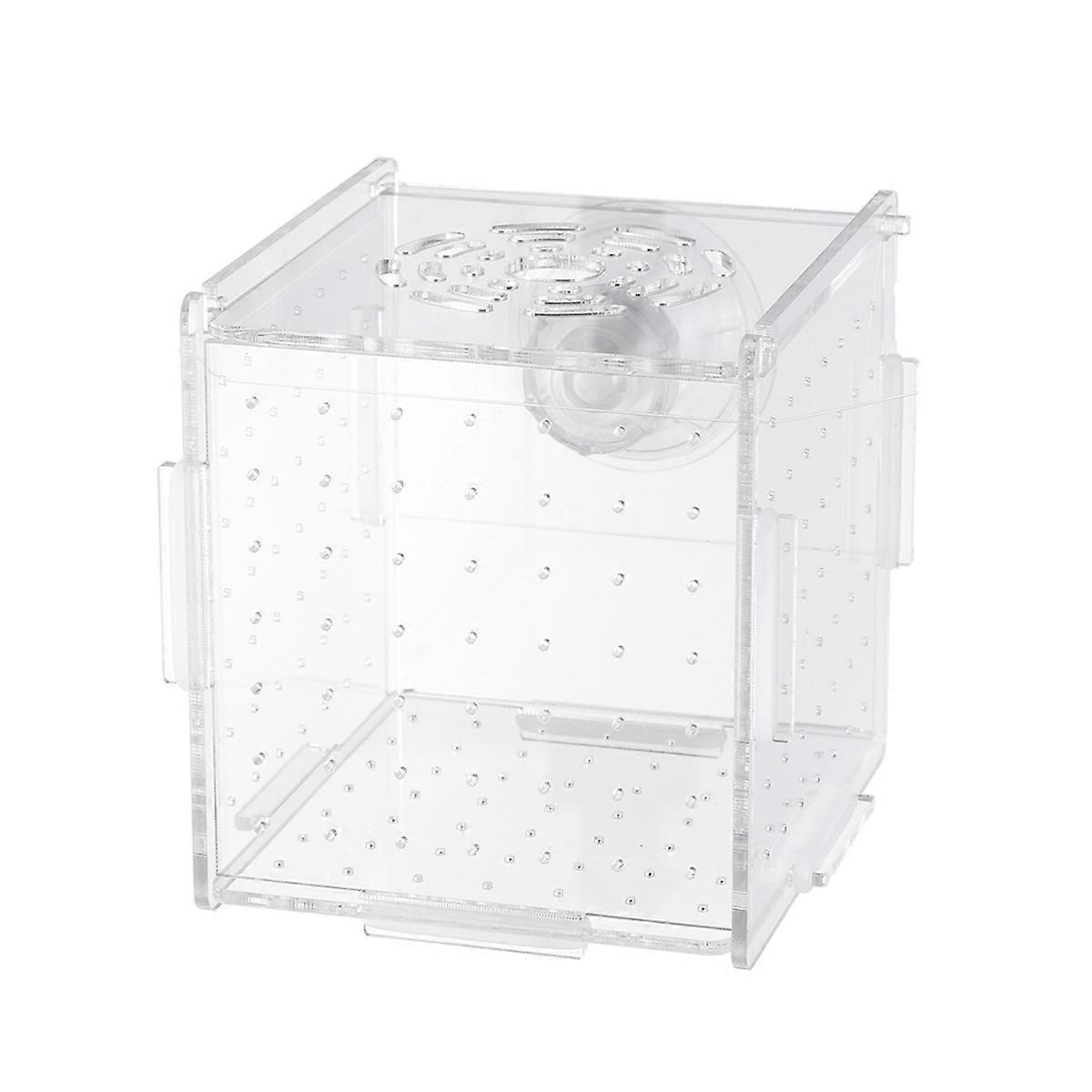 Aquarium Incubator Hatching Boxes Breeding Isolation Box Transparent Square Protect Fish Improve Juvenile Survival 1Pack