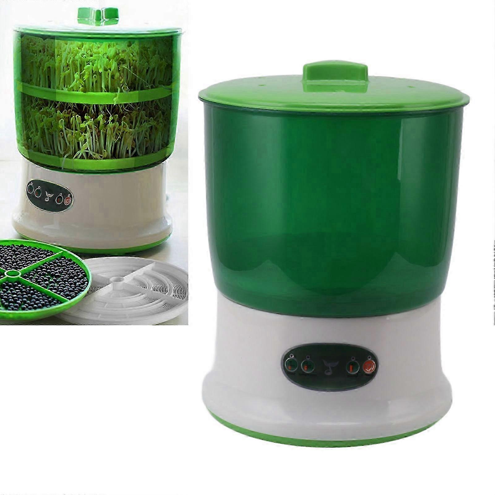 2025 Bean Sprout Maker Intelligent Full Automatic 2 Layer Seed Sprouter Germination Machine for Home EU Plug 220V