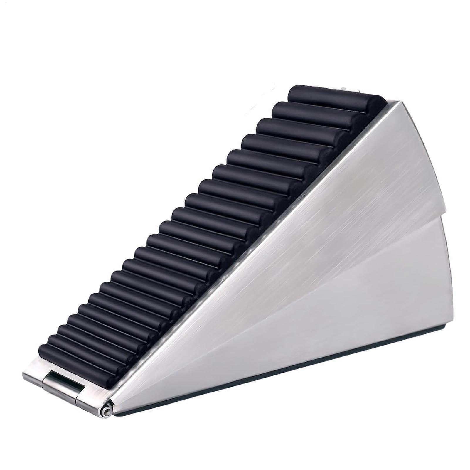 Metal door stopper – sturdy wedge with adjustable height for garages, schools