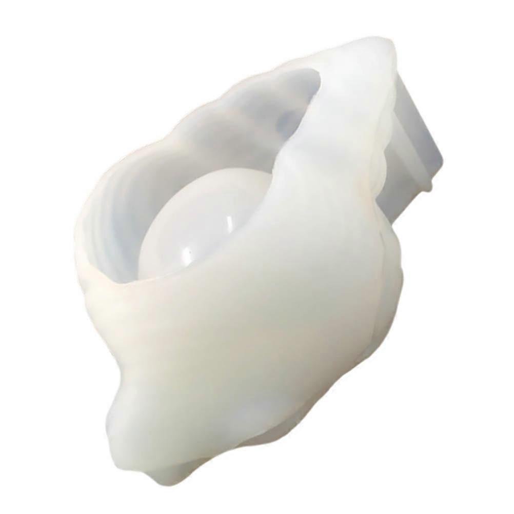 صب العفن سيليكون محارة تخزين مربع الحرفية صنع المجوهرات عقد سطح المكتب الديكور أبيض 11x7cm 1 حزمة