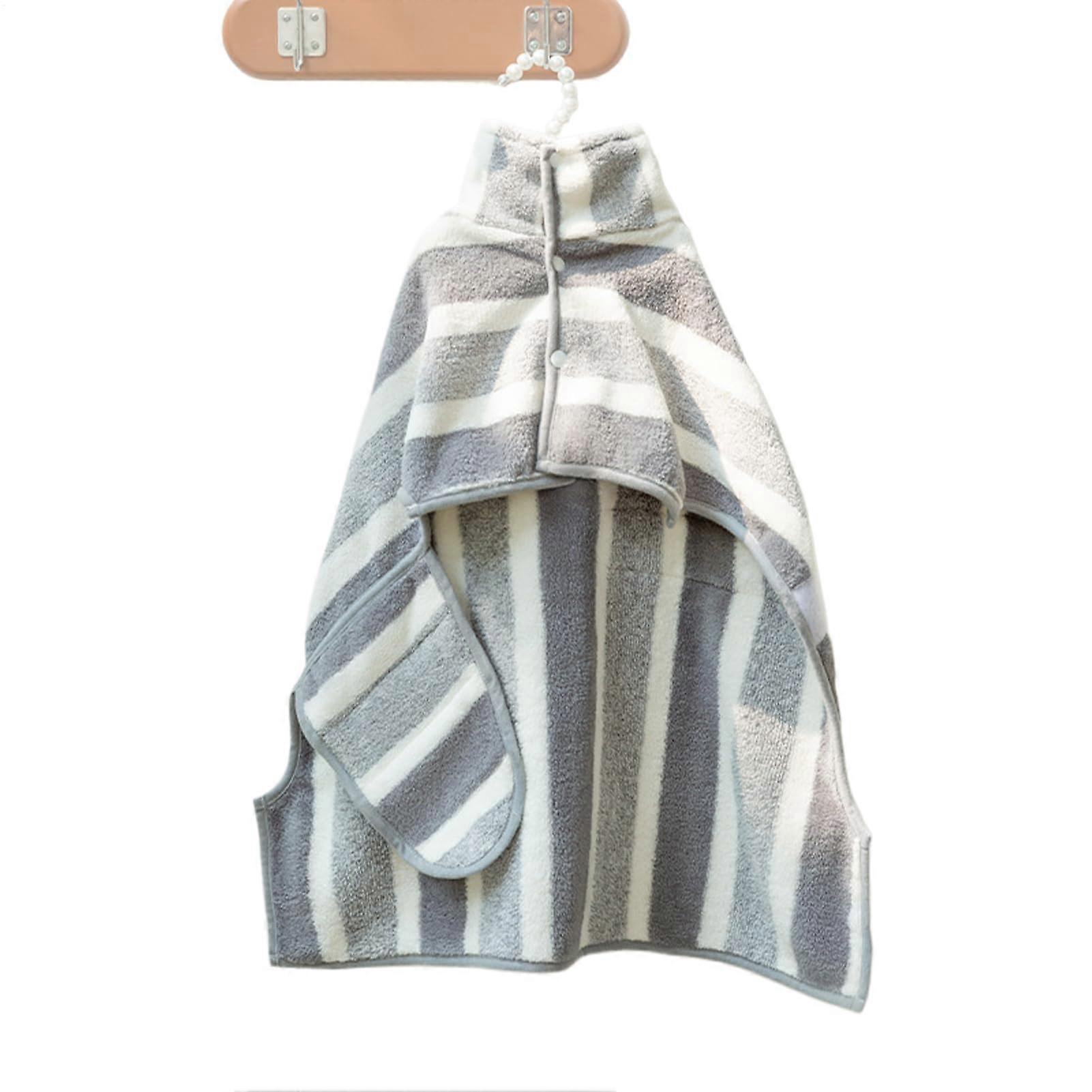 Koiran kuivauspyyhe Koiran kylpytakki Imukykyinen mikrokuitunauhapyyhe uinnin jälkeen, kylpyyn, suihkuun kotiin, autoon, harmaat ja valkoiset raidat, pienet